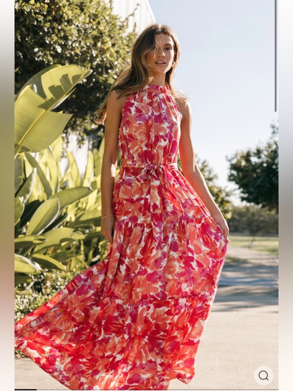 6. Petal & Pup $89 Caroline Maxi Halter Dress - Picture 3 of 5